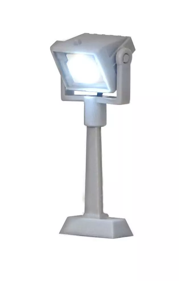 Viessmann 6334 - Flutlichtstrahler mit Wandbefestigung LED weiß H0 1:87