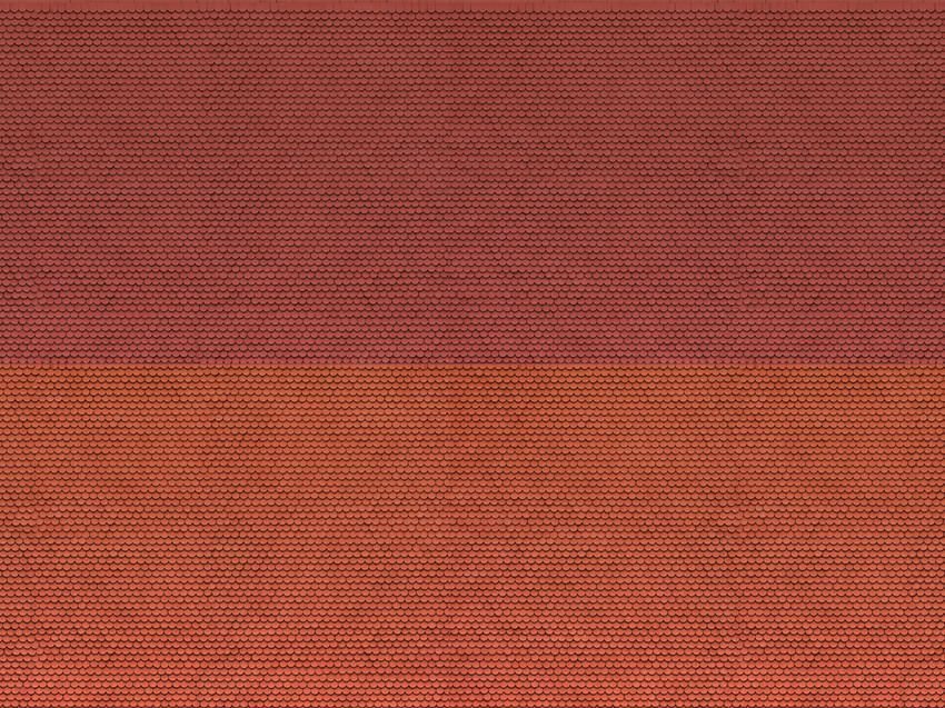 Noch 56970 - 3D-Kartonplatte Biberschwanz rot N 1:160 Noch 56970 - 3D-Kartonplatte Biberschwanz rot N 1:160