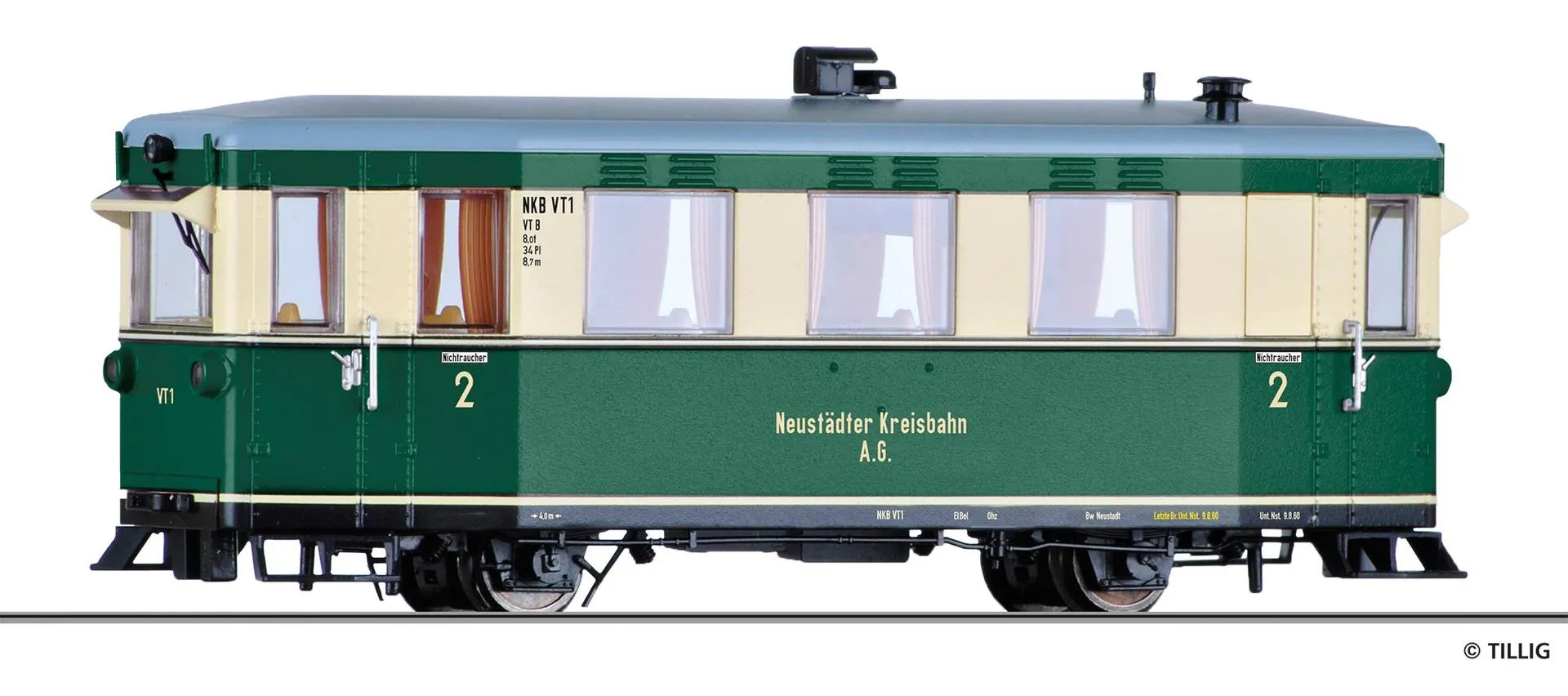 Tillig 02946 - Triebwagen VT1 NKB Ep.III H0m