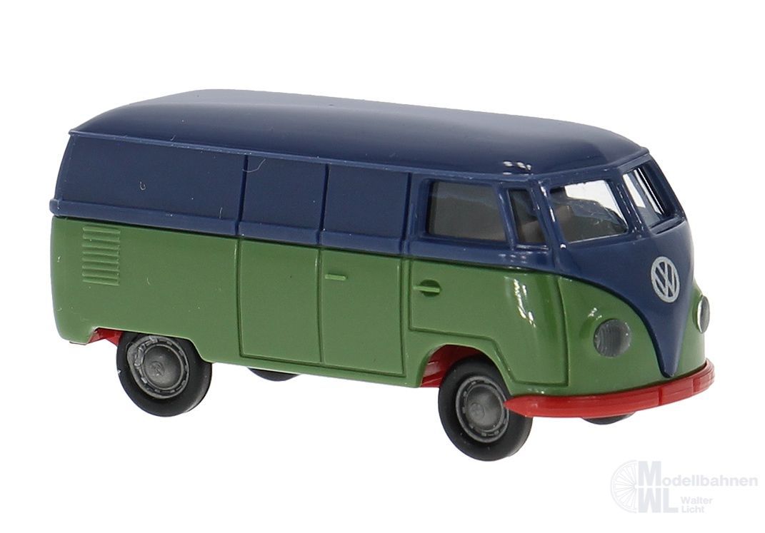 Brekina 32075 - VW T1a Kasten blau/grün Economy H0 1:87