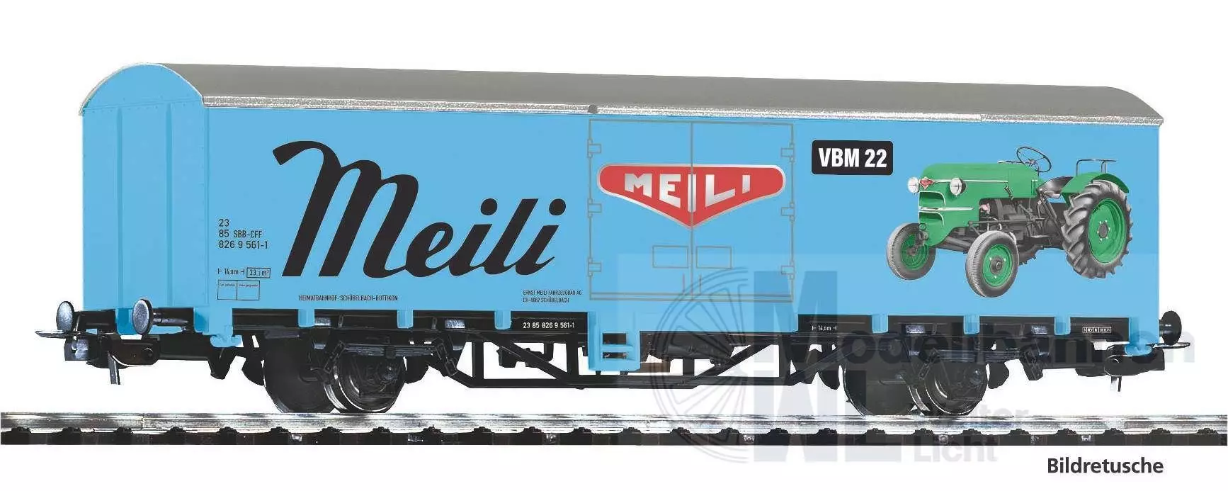 Piko 27728 - Güterwagen ged. SBB Ep.VI Meli Traktoren H0/GL