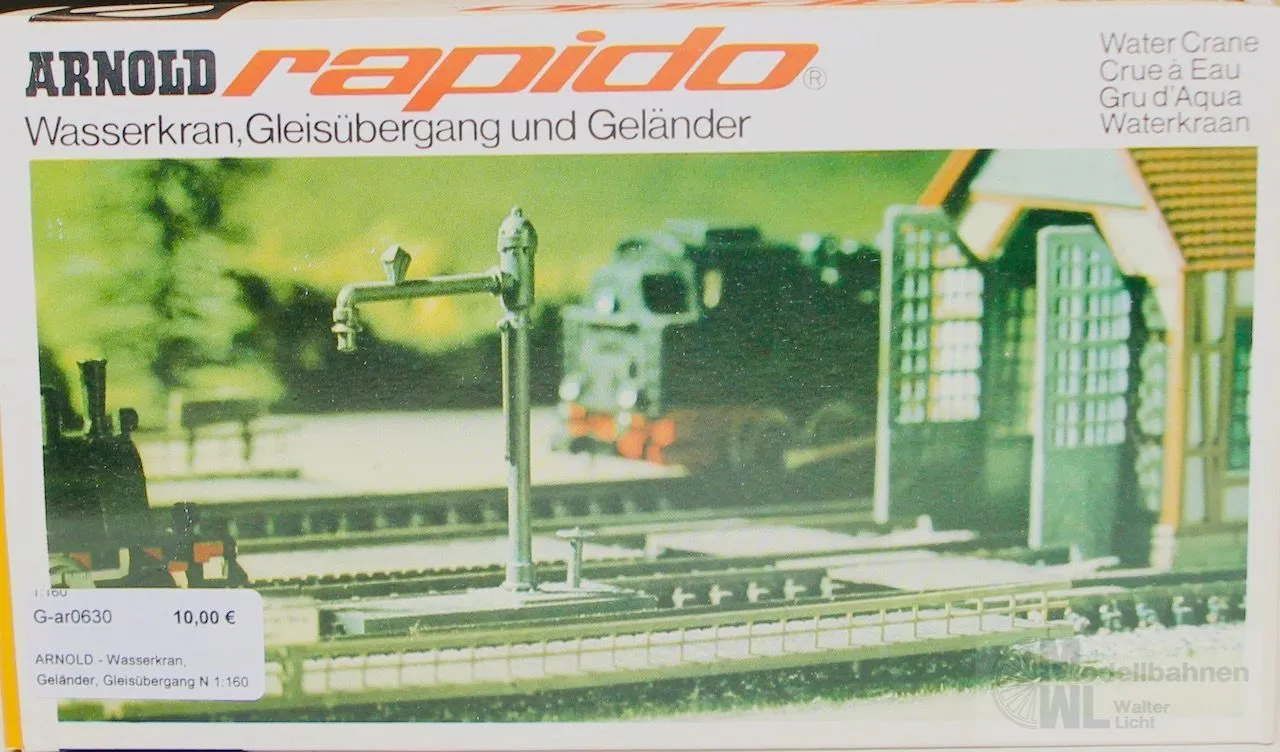 Arnold 0630 - ARNOLD - Wasserkran, Geländer, Gleisübergang N 1:160