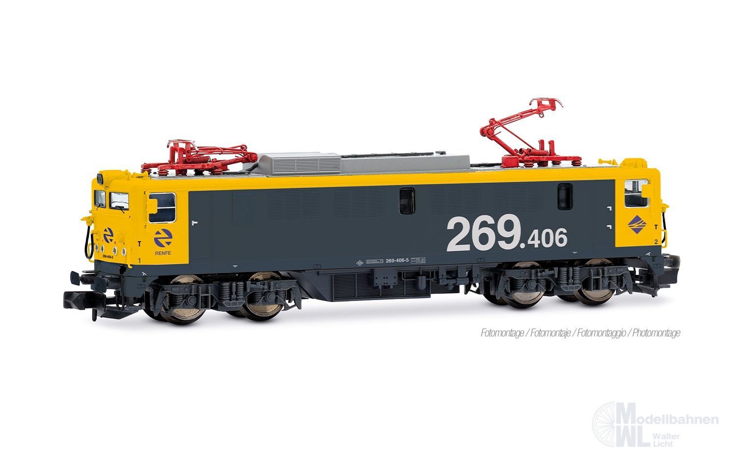 Arnold 2676D - E-Lok BR 269+400 RENFE Ep.V gelb/grau N 1:160 Digital