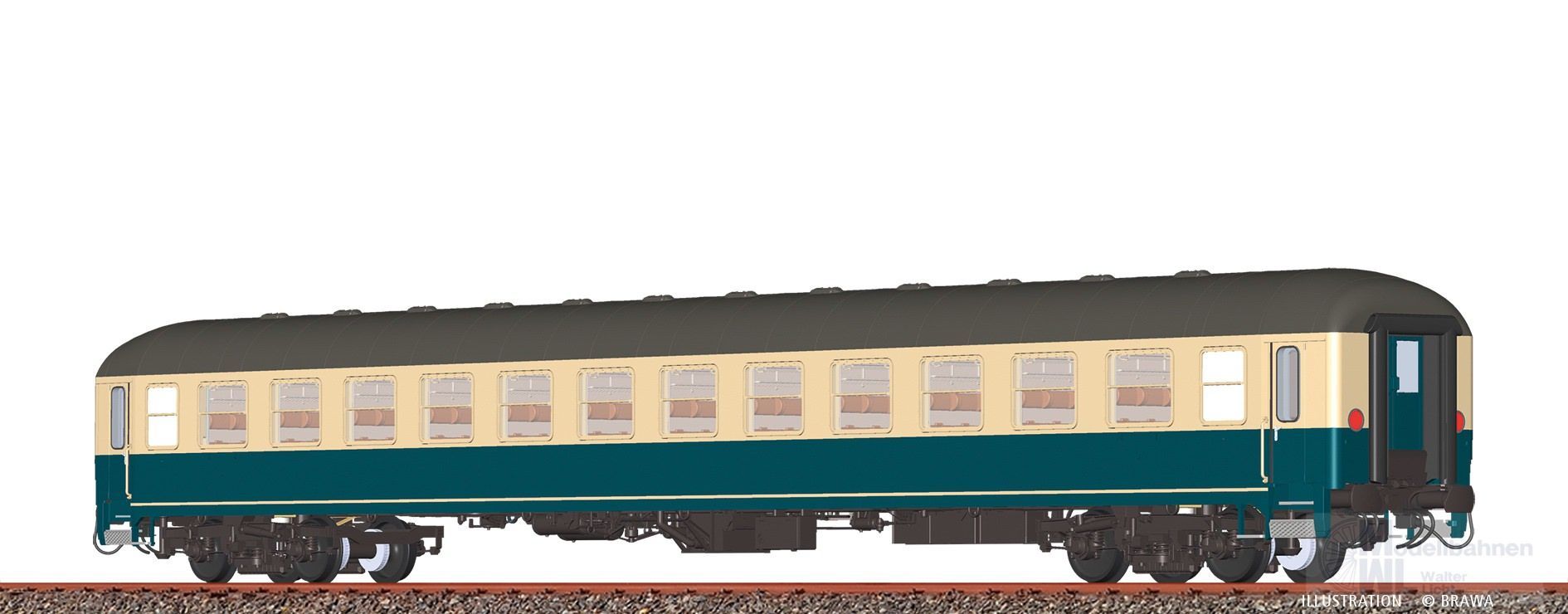 Brawa 58271 - Schnellzugwagen DB Ep.IV Bm235 H0/WS Innenbeleuchtung