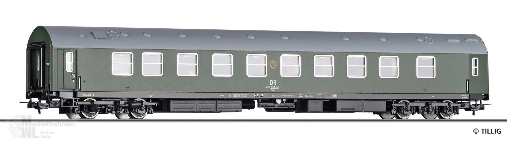 Tillig 75001 - Salon-Nachrichtenwagen DR Ep.IV 2.Betriebsnummer H0/GL