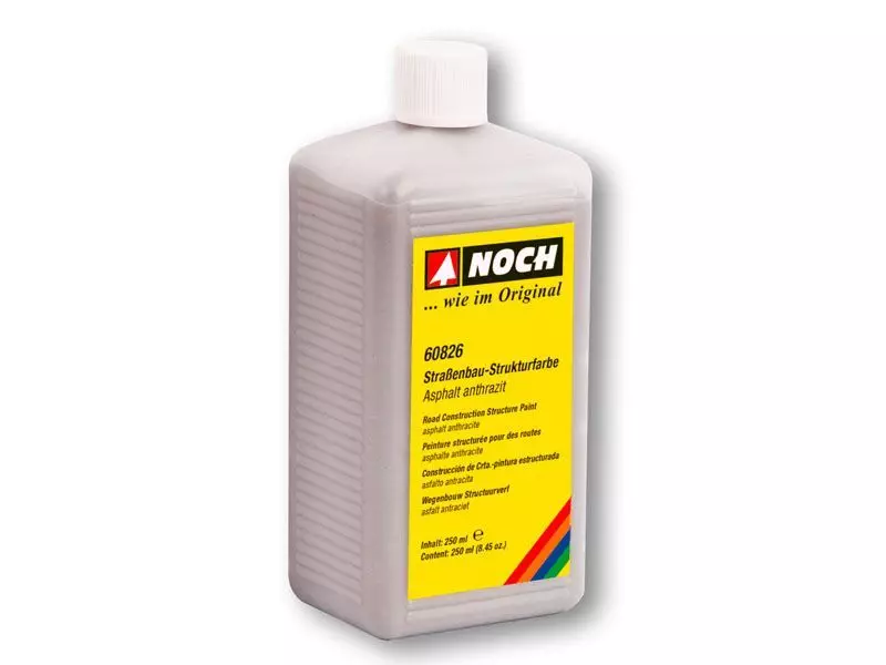 Noch 60826 - Straßenbau-Strukturfarbe Asphalt anthrazit, 250 ml G/1/0/H0/H0m/H0e/TT/N/Z