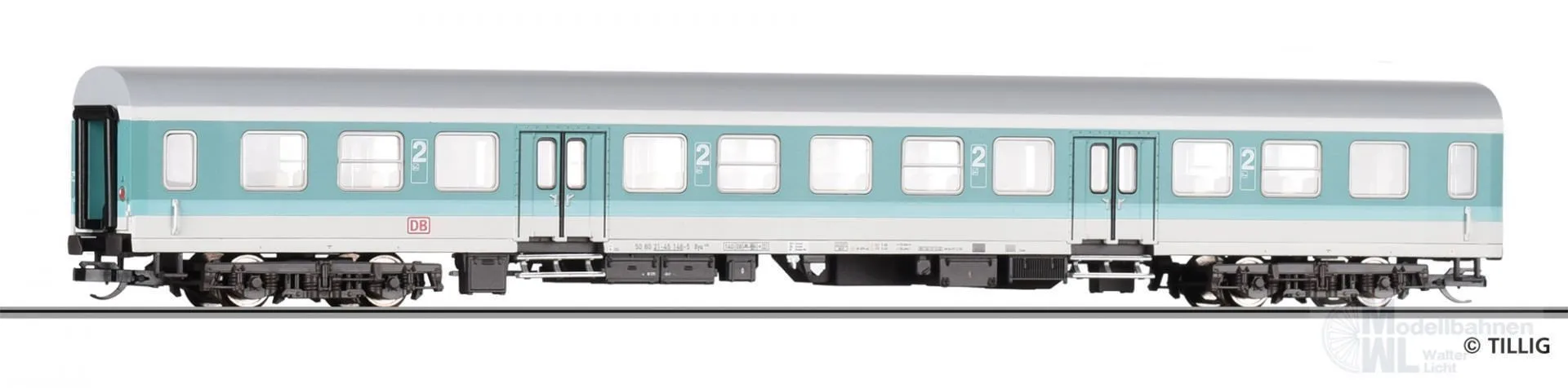 Tillig 12604 - Personenwagen DB AG Ep.V 2.KL. By 438 Bauart Halberstatdt TT 1:120