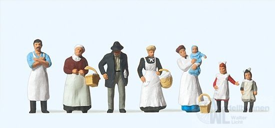 Preiser 12193 - Am Kolonialwarengeschäft. Um H0 1:87