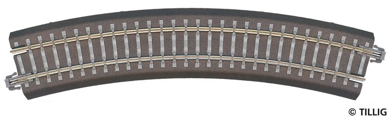 Tillig 83709 - Bettungsgleis gebogen R11 R310 / 30° TT 1:120