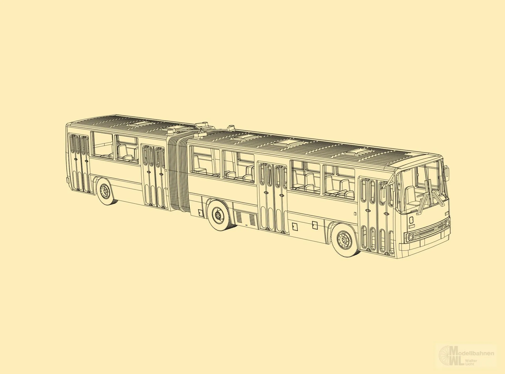 Auhagen 11479 - mini car IKARUS 280 Gelenkbus TT 1:120