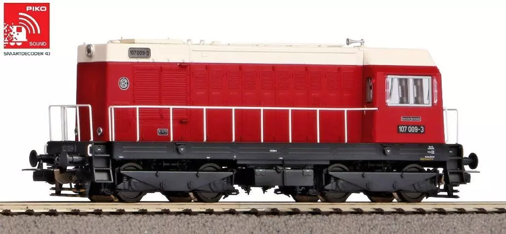 Piko 52422 - Diesellok BR 107 DR Ep.IV + PluX22 H0/GL Sound