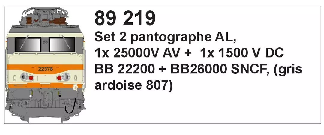 LS Models 89219 - 2er Set Pantographen (AL+AV) für BB 22200/26000 H0 1:87