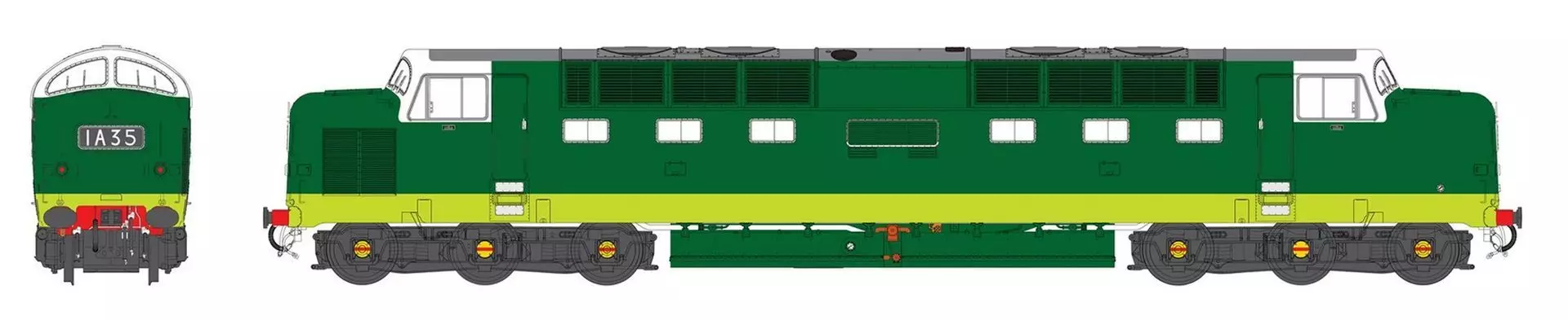 Heljan 14055401 - Diesellok Class 55 GB Ep.III D9006 TT 1:120
