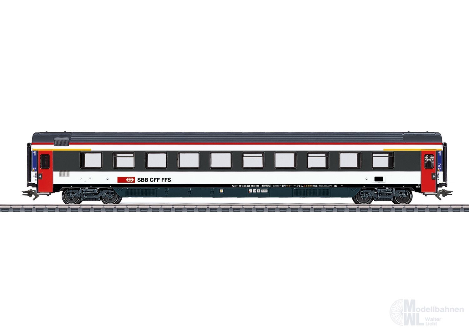 Märklin 43673 - EuroCity Schnellzugwagen SBB Ep.VI 1.Kl. H0/WS