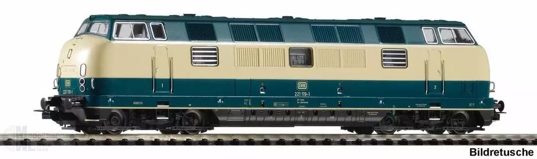 Piko 52618 - Dieselok BR 221 DB Ep.IV blau/beige H0/GL Sound