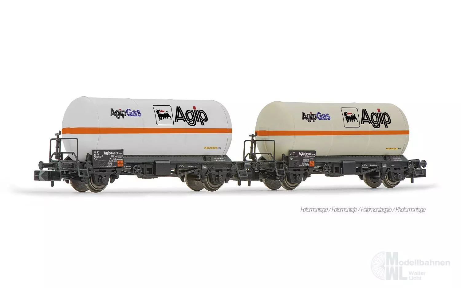 Arnold 6693 - Kesselwagen Set FS Ep.IV Agip Gas 2.tlg. N 1:160