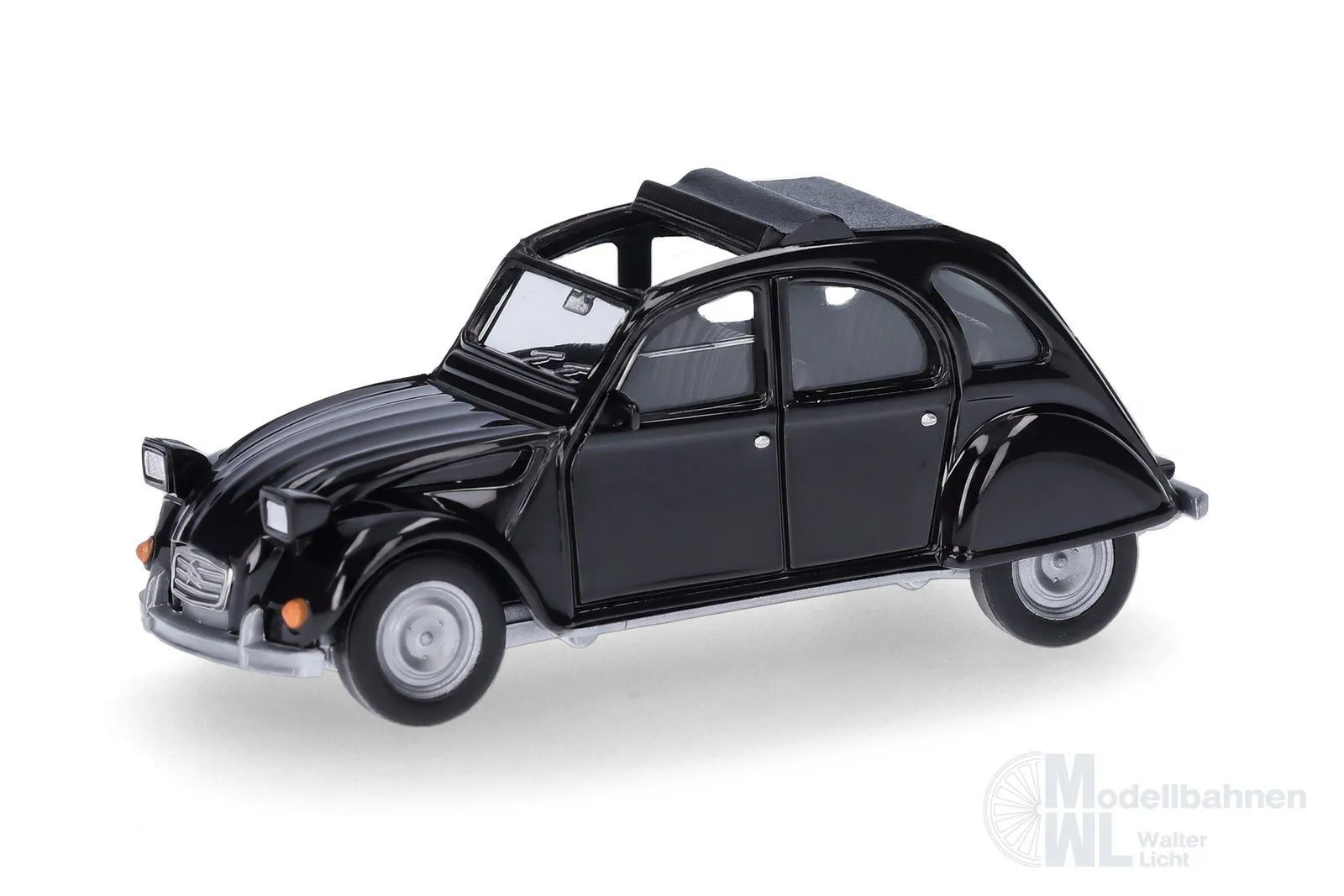 Herpa 027632-007 - Citroën 2 CV mit Queue schwarz H0 1:87