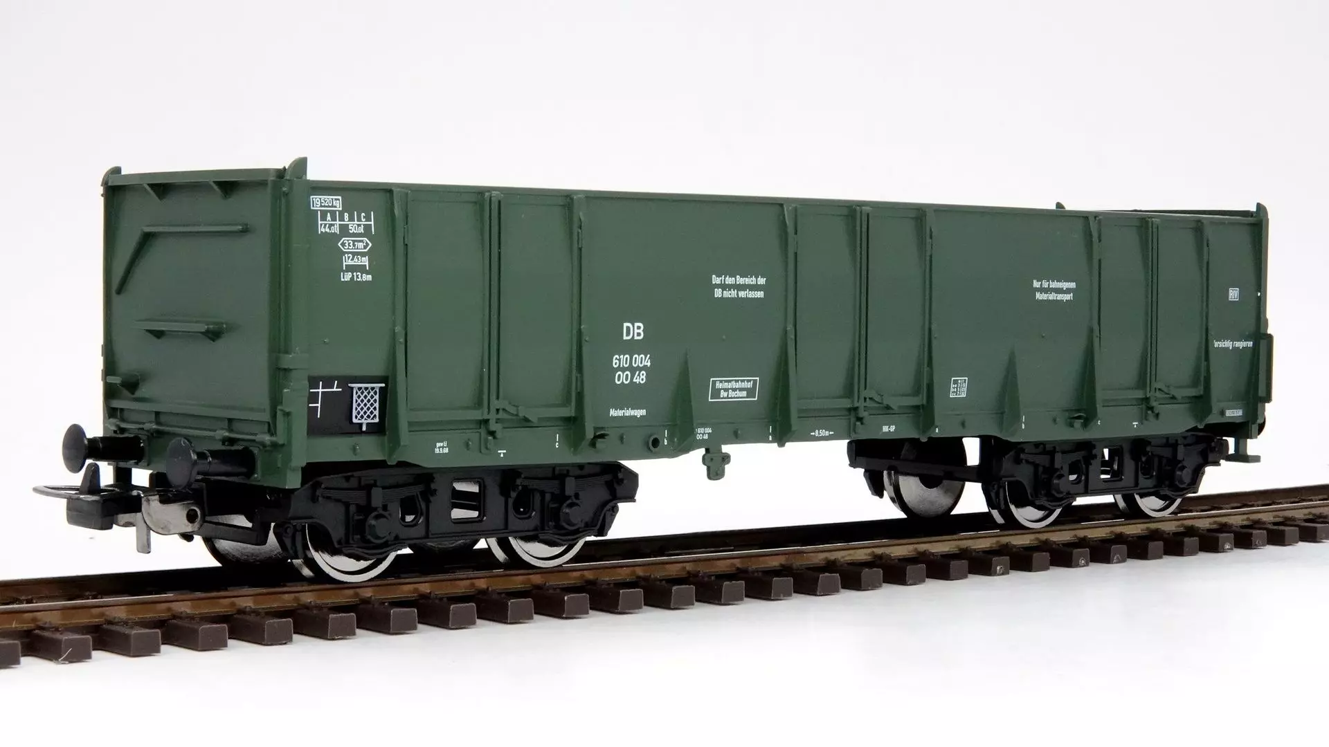 Piko 72257 - Güterwagen offen DB Ep.III Bahndienst grün H0/GL