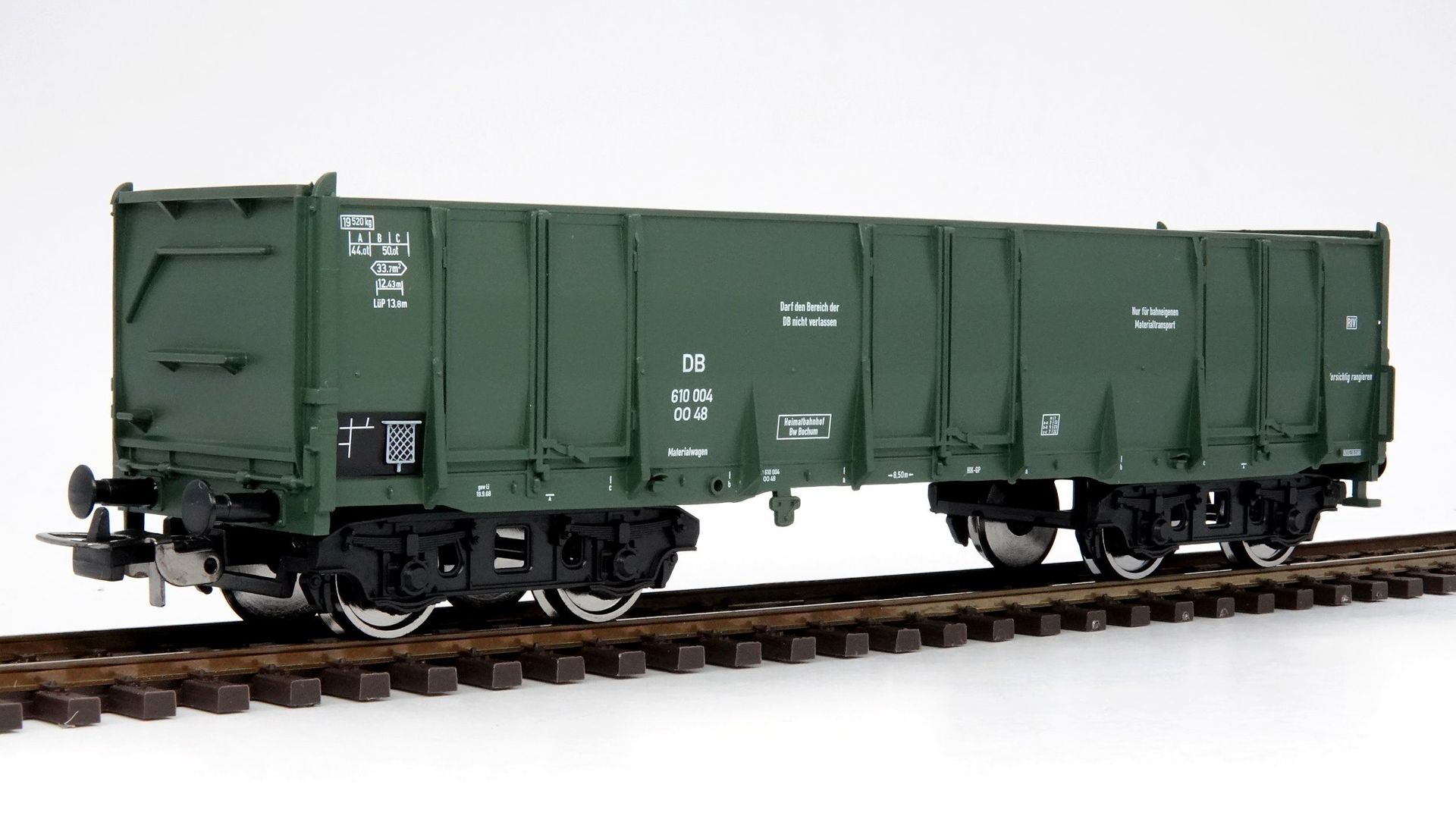 Piko 72257 - Güterwagen offen DB Ep.III Bahndienst grün H0/GL