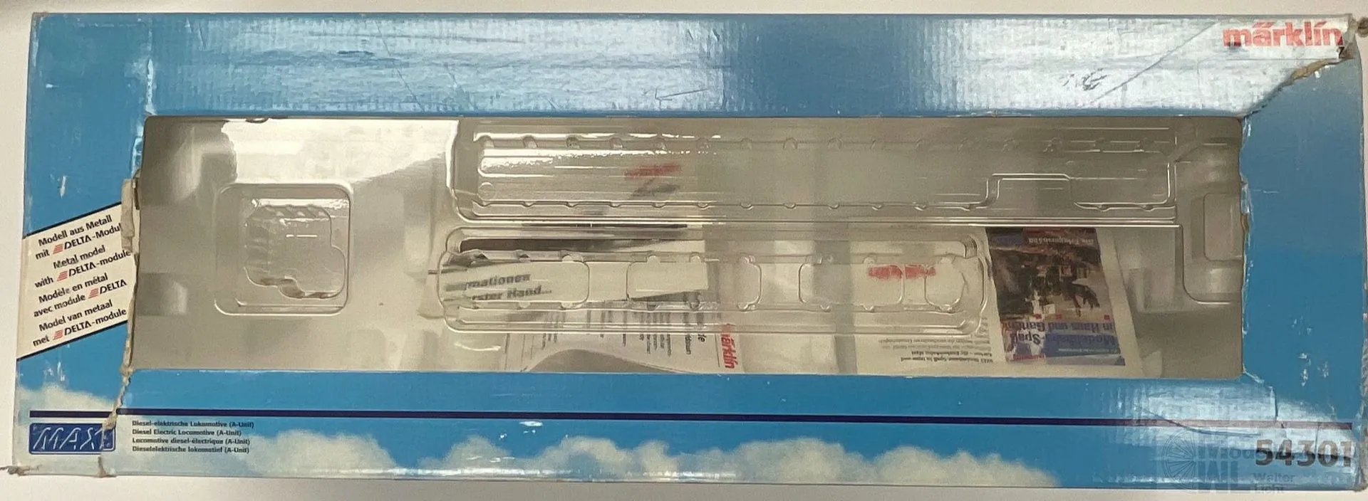 Märklin 54301 - MÄRKLIN MAXI - Diesellok F7 Santa Fe Set aus 54301 / 54302 Spur 1