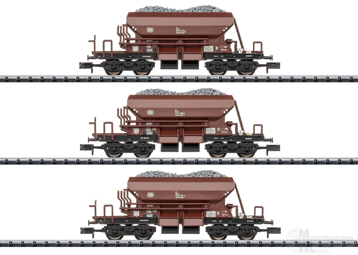 Trix 15465 - MHI Dienstgutschotterwagen Set DB Ep.IV 3.tlg. N 1:160