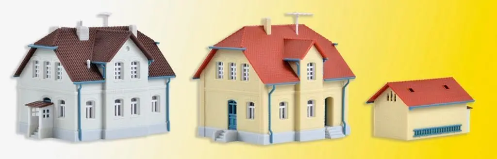 Kibri 36827 - Siedlungshaus Ruhrstraße 2 Stück und ein Nebengebäude Z 1:220