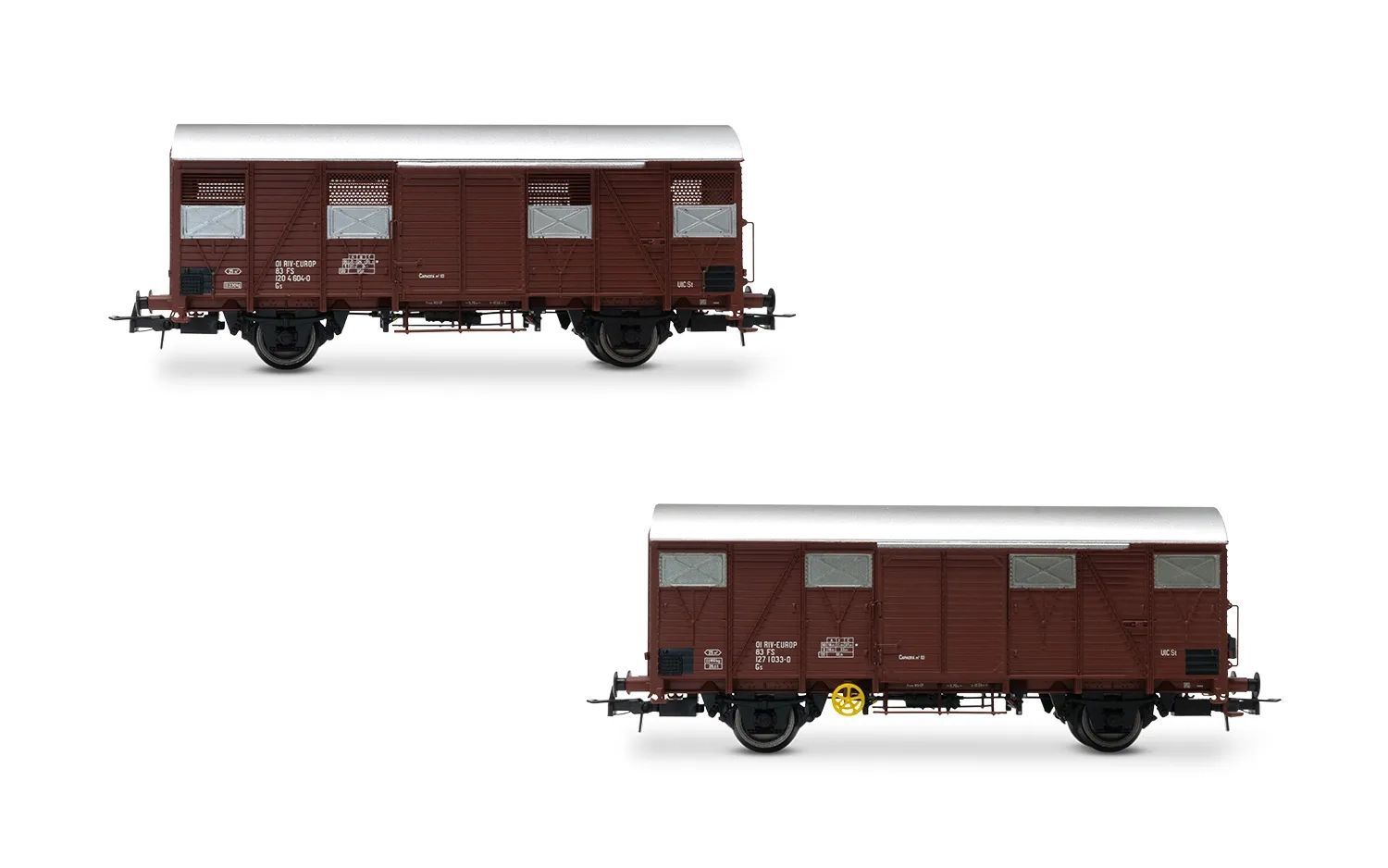 Rivarossi 6645 - Güterwagen Set FS Ep.IV 2.tlg. H0/GL Rivarossi 6645 - Güterwagen Set FS Ep.IV 2.tlg. H0/GL