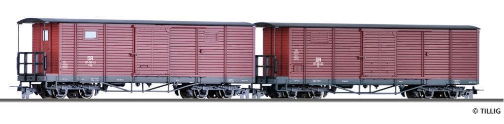 Tillig 05940 - Güterwagen Set gedeckt DR Ep.III 2.tlg.H0e Tillig 05940 - Güterwagen Set gedeckt DR Ep.III 2.tlg.H0e