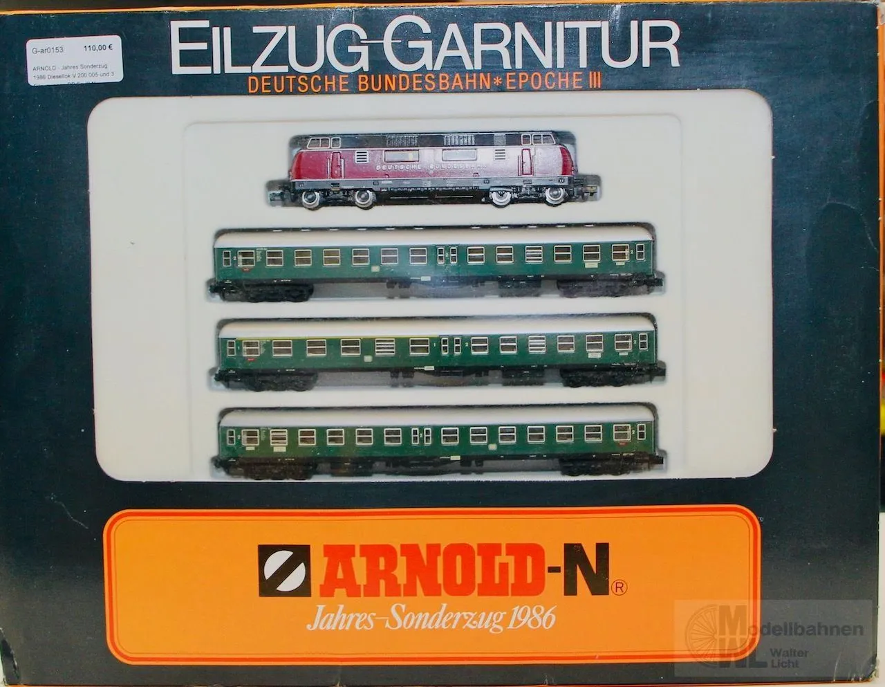 Arnold 0153 - ARNOLD - Jahres Sonderzug 1986 Diesellok V 200 005 N 1:160