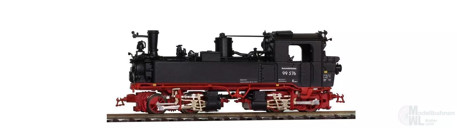 Bemo 1016856 - Dampflok BR 99 576 DR Ep.III Prignitz sä. IV K Fertigmodell H0e