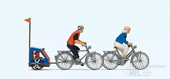Preiser 10638 - Familie auf Radtour H0 1:87