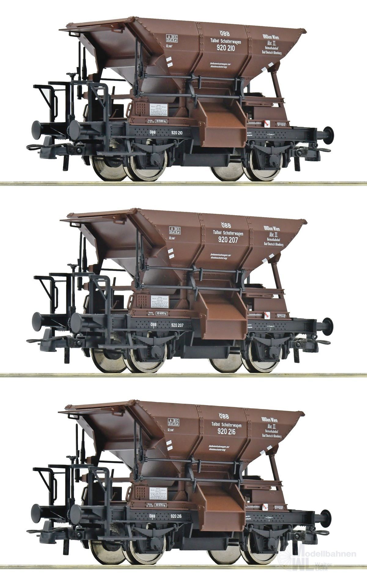 Roco 6600283 - Schotterwagen Set ÖBB Ep.III/IV 3.tlg. H0/GL