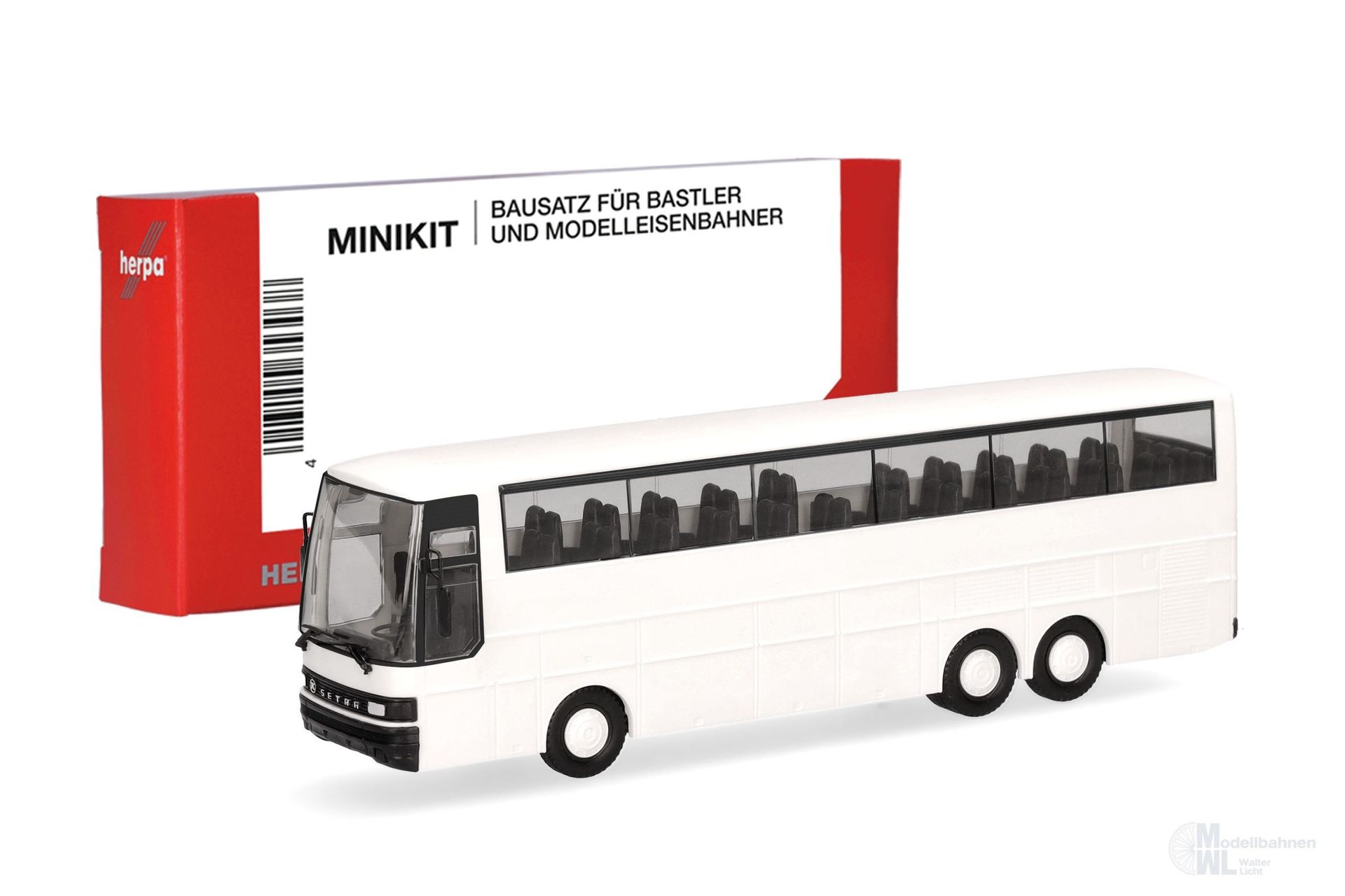 Herpa 014328 - MiKi Setra 215 HDH weiß 1 Stück H0 1:87