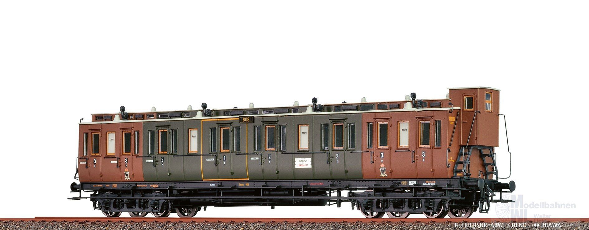 Brawa 45268 - Abteilwagen K.P.E.V. Ep.I ABC4 H0/GL