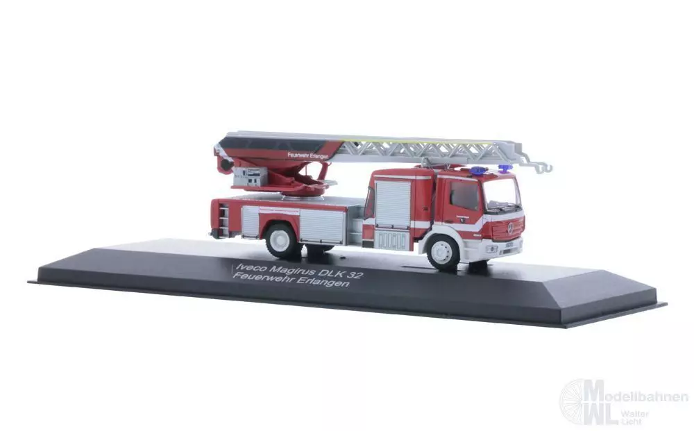 Rietze 71657 - Mercedes-Benz Atego Magirus DLK Feuerwehr Erlangen H0 1:87