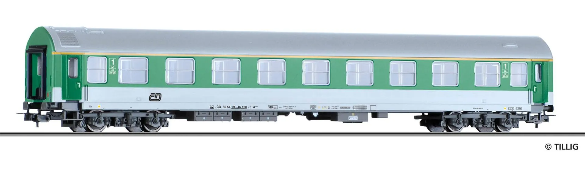 Tillig 74956 - Personenwagen CD Ep.V 1.Kl. A 150 Typ Y H0/GL
