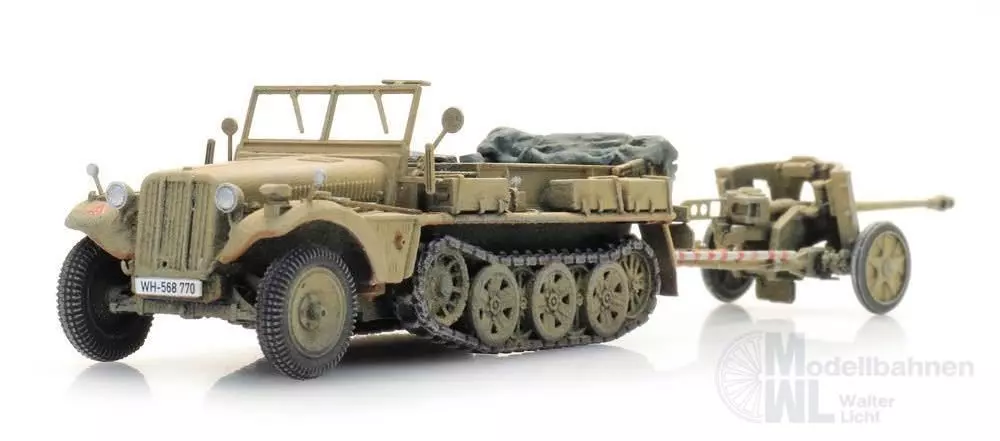 ARTITEC b.v. 6870490 - WM Sd.Kfz. 10 + PAK 38 Afrika H0 1:87