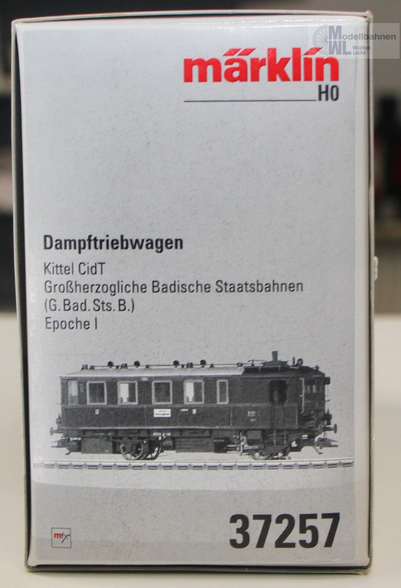 Märklin 37257 - MÄRKLIN - Dampftriebwagen Kittel Bad.Sts.B. Ep.I H0/WS mfx
