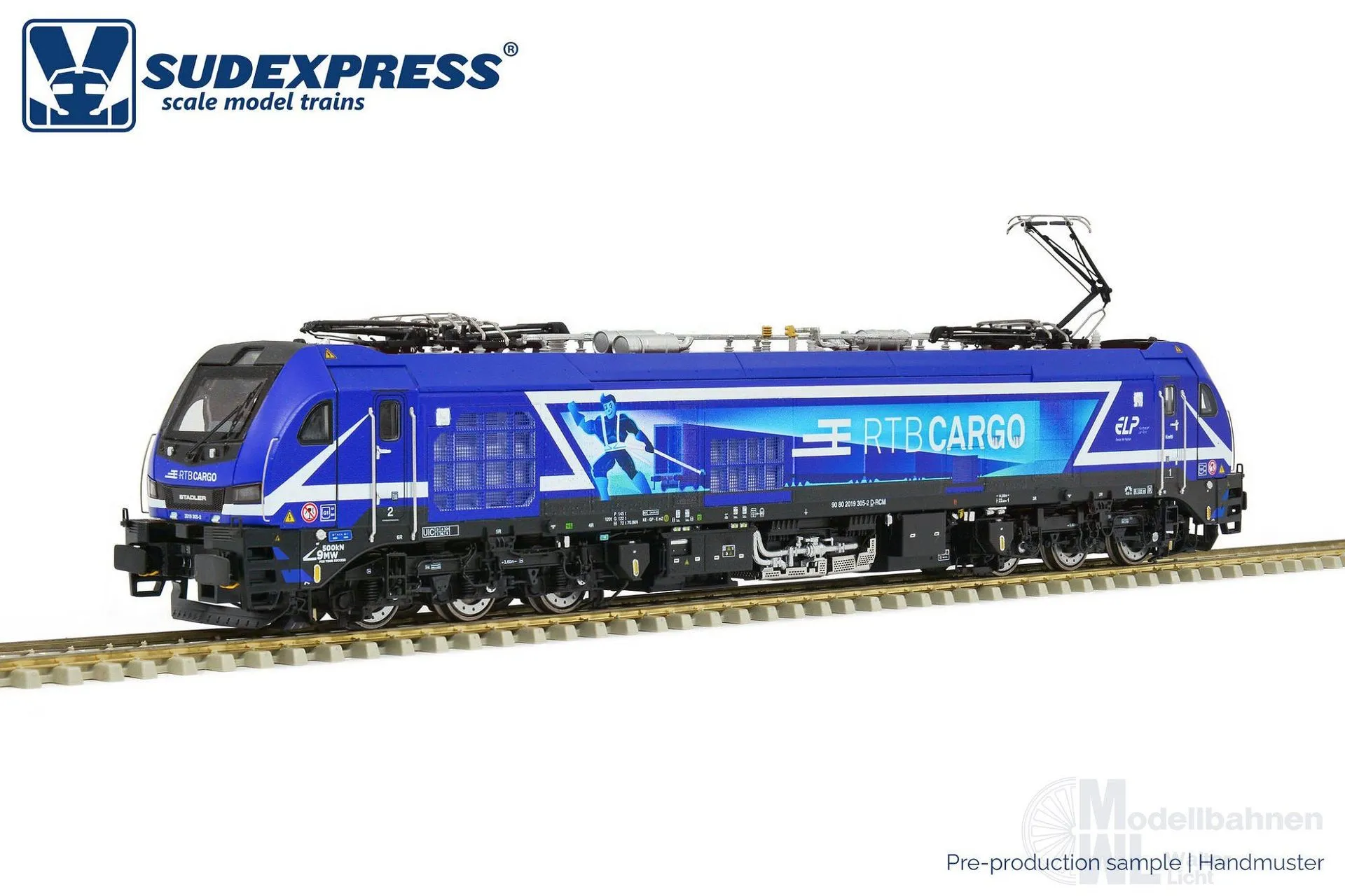 Sudexpress S0193059 - Zweikraftlok BR 2019 305-2 Euro 9000 RTB Cargo Ep.VI H0/WS Digtal