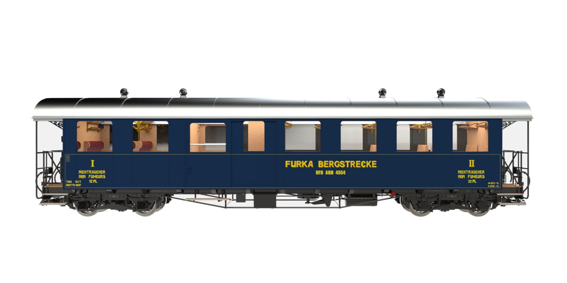 ESU 36641 - Plattformwagen DFB Ep.V/VI ABD 4554 blau Spur G 1:22,5
