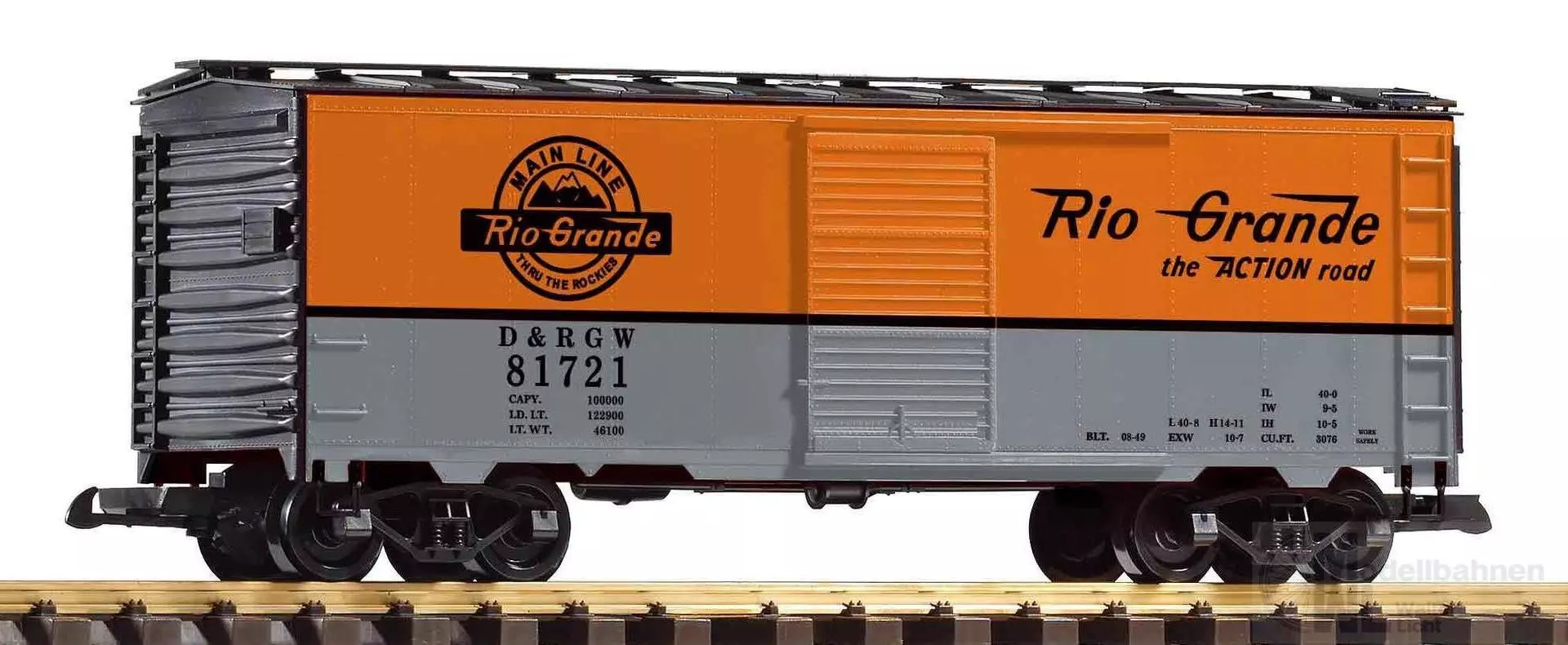 Piko 38809 - Güterwagen gedeckt D&RGW SPUR G 1:22,5