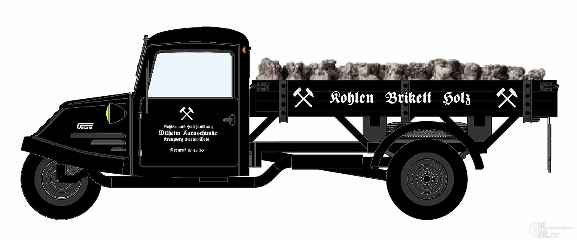 NPE NA88190 - Goliath GD 750 Hochpritsche Kohlenhandlung H0 1:87