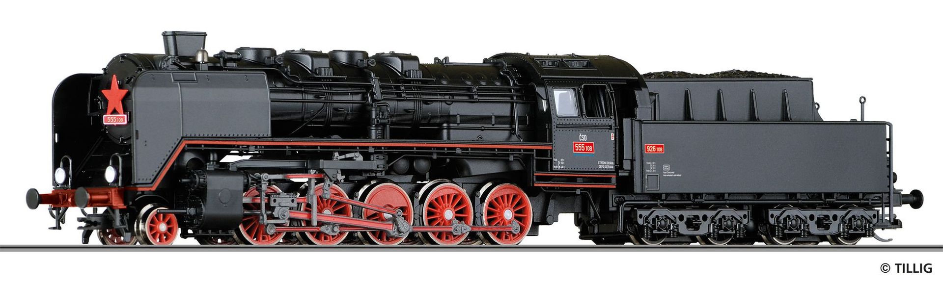 Tillig 04291 - Dampflok Reihe 555.1 CSD Ep.III TT 1:120