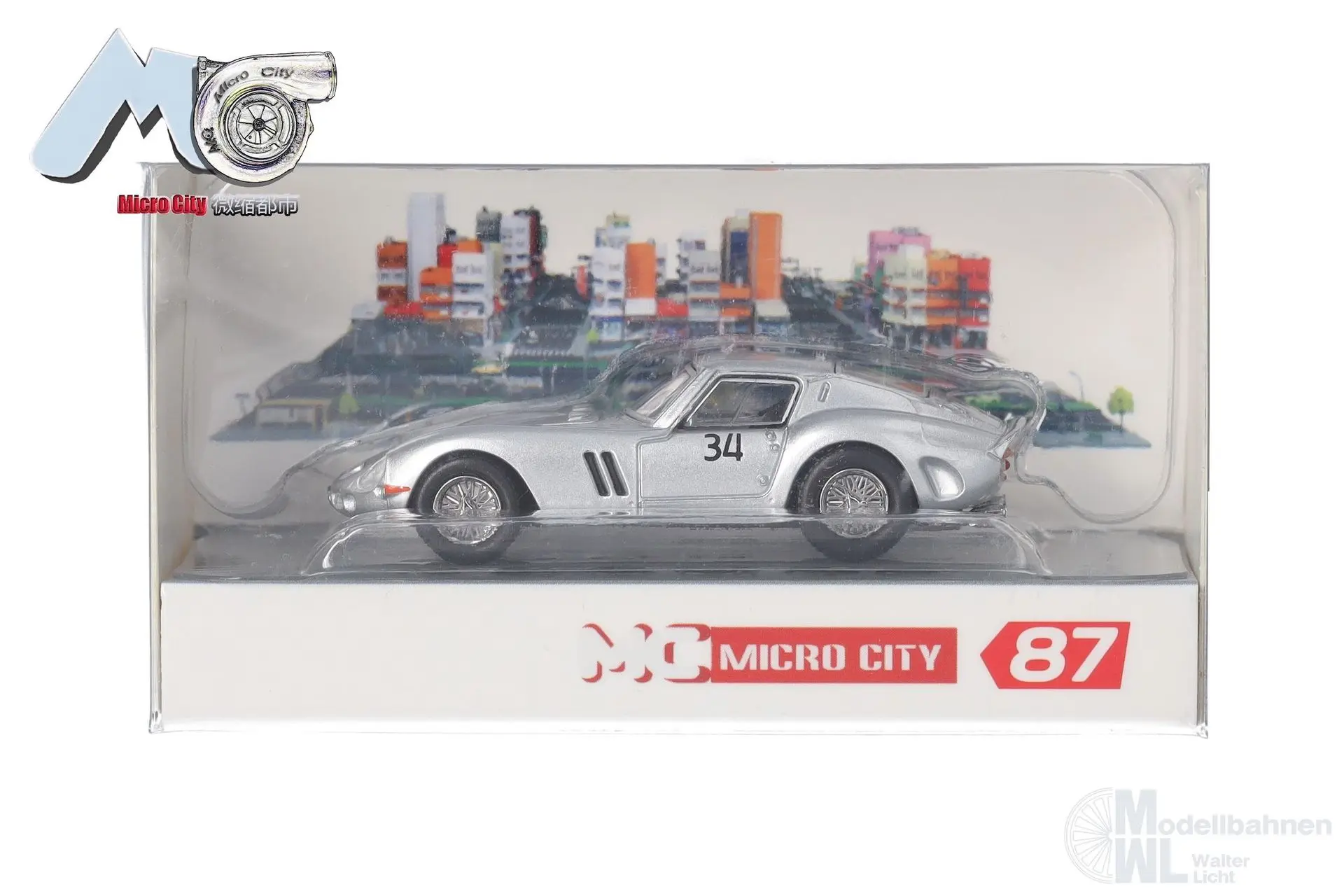 Herpa 87MC000060 - Ferrari 250 GTO 34, silber H0 1:87