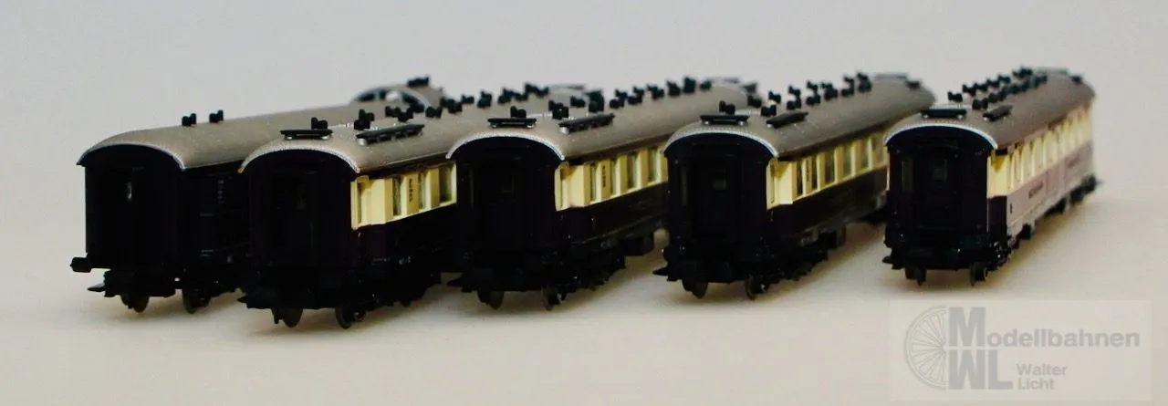 Hobbytrain 20500 - HOBBYTRAIN - Rheingold Wagen Set DRG Ep.II 5.tlg. mit Tischbeleuchtung N 1:160