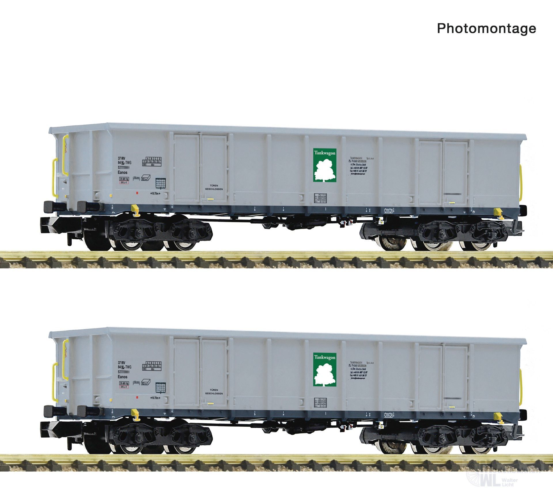 Fleischmann 6660160 - Güterwagen Set offen TANKWAGON Ep.VI 2.tlg. N 1:160
