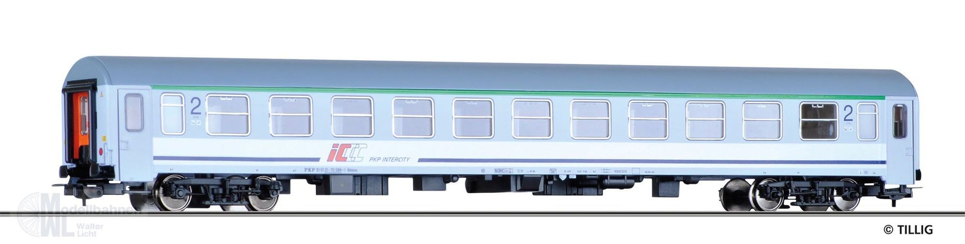 Tillig 74998 - Personenwagen PKP Ep.VI 2.Kl. Intercity H0/GL