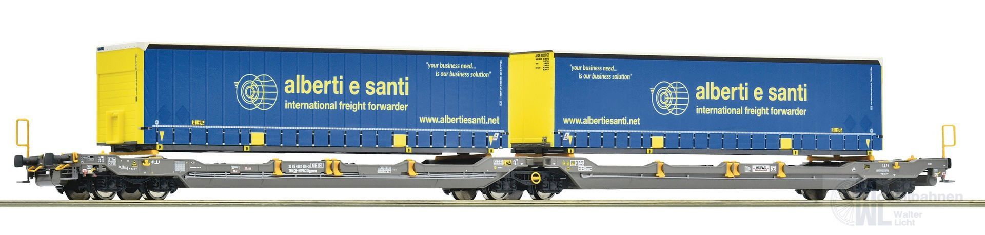 Roco 6600137 - Doppeltragwagen HUPAC Ep.V/VI Sdggmrs 738/T3000e H0/GL