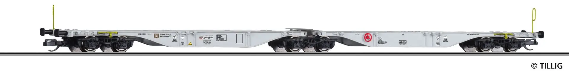 Tillig 18067 - Containertragwagen ZSSK Ep.V unbeladen TT 1:120