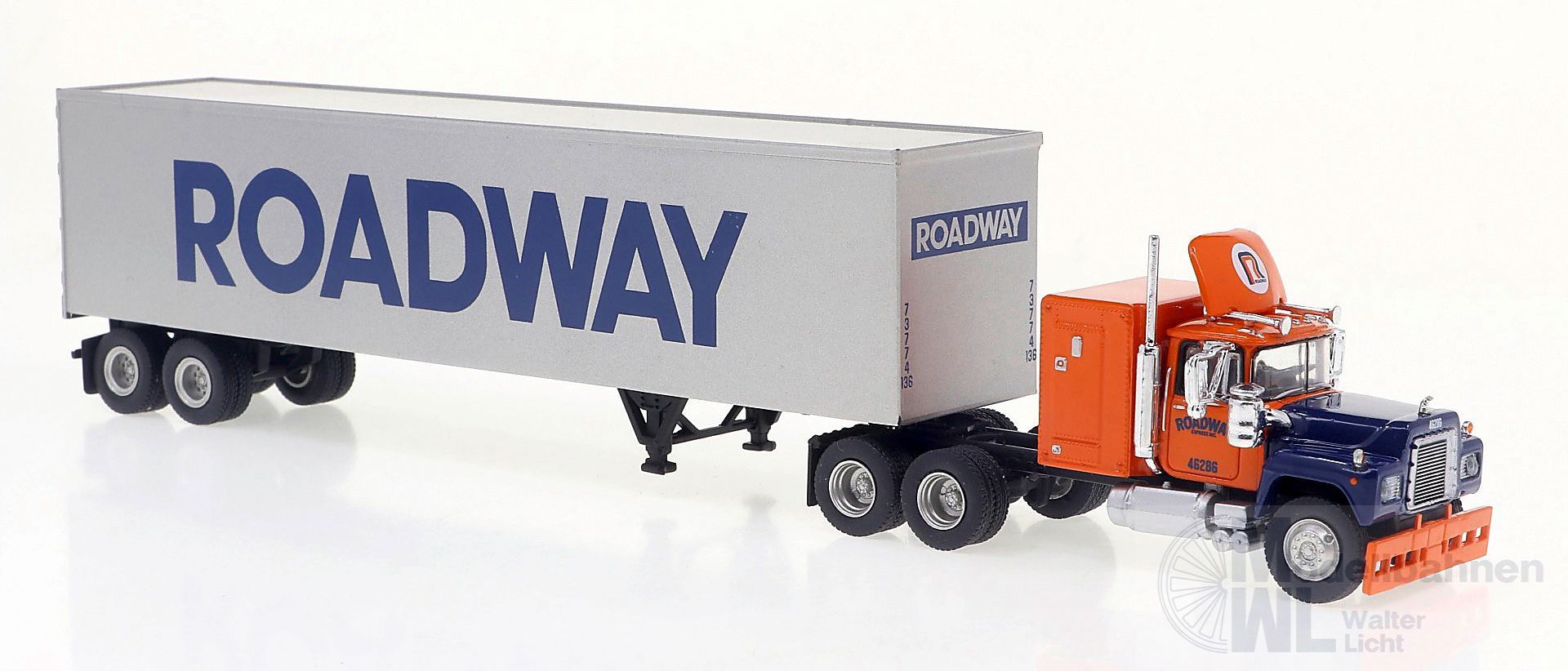 Brekina 85813 - Mack RS Koffersattelzug Roadway H0 1:87 Brekina 85813 - Mack RS Koffersattelzug Roadway H0 1:87